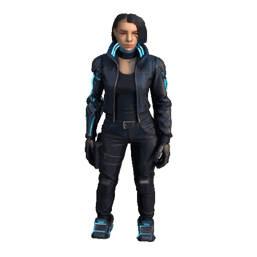 赛博朋克女战士(PBR)