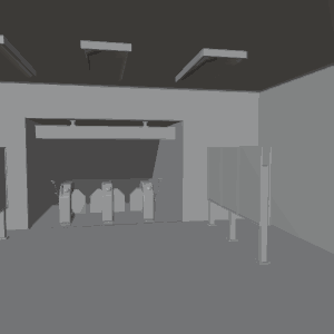 未贴图地铁场景