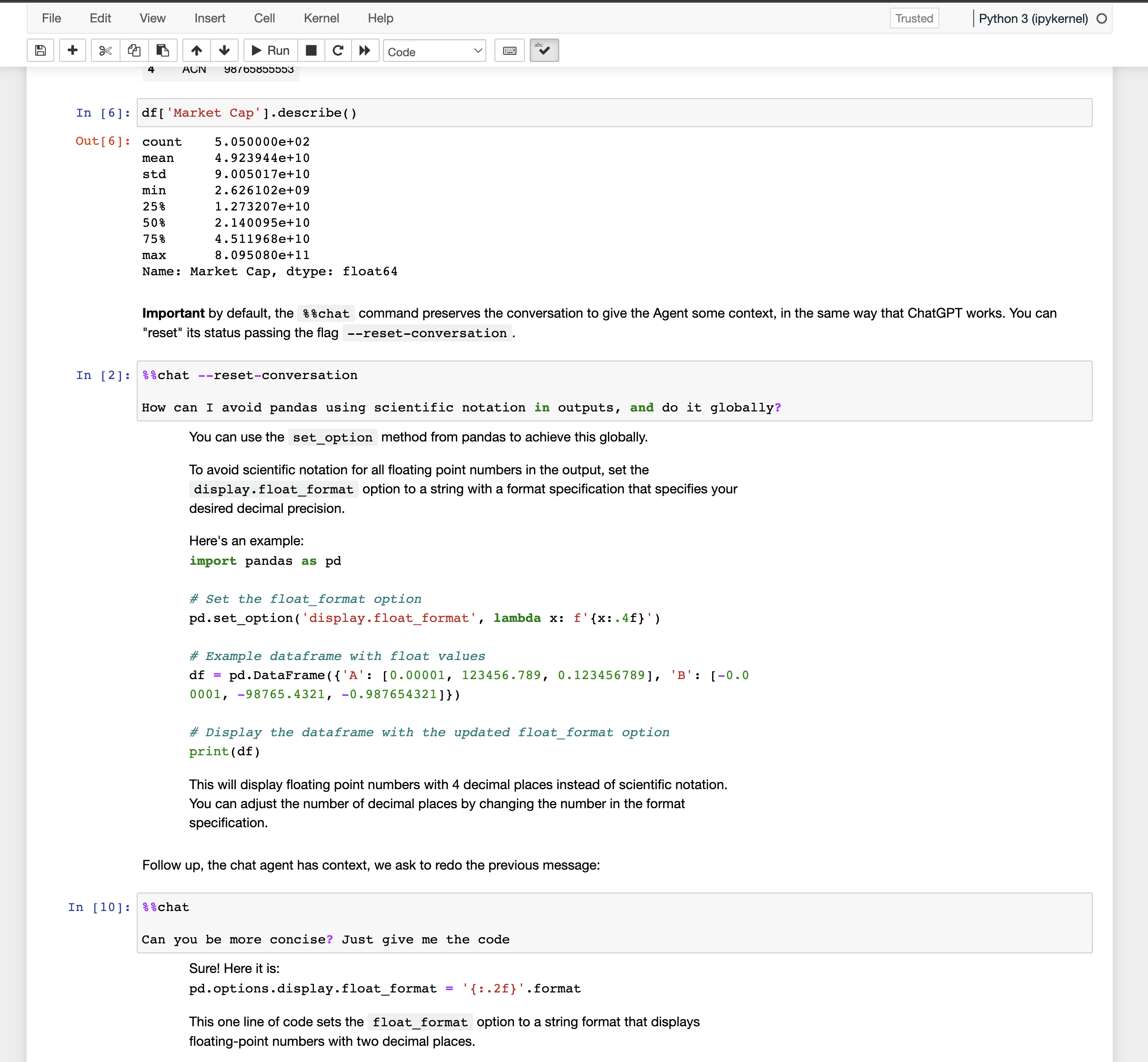 IPython GPT，一个用于 Chat GPT 的 Jupyter/IPython 界面