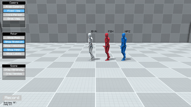 动作捕捉导入演示