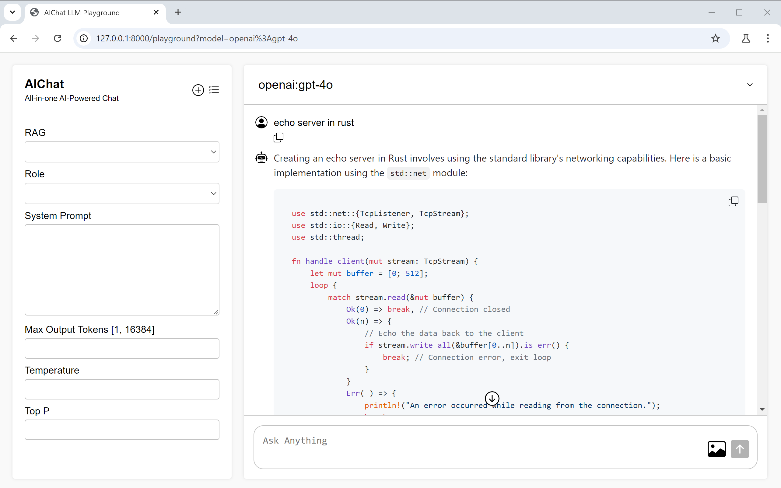 aichat-llm-playground