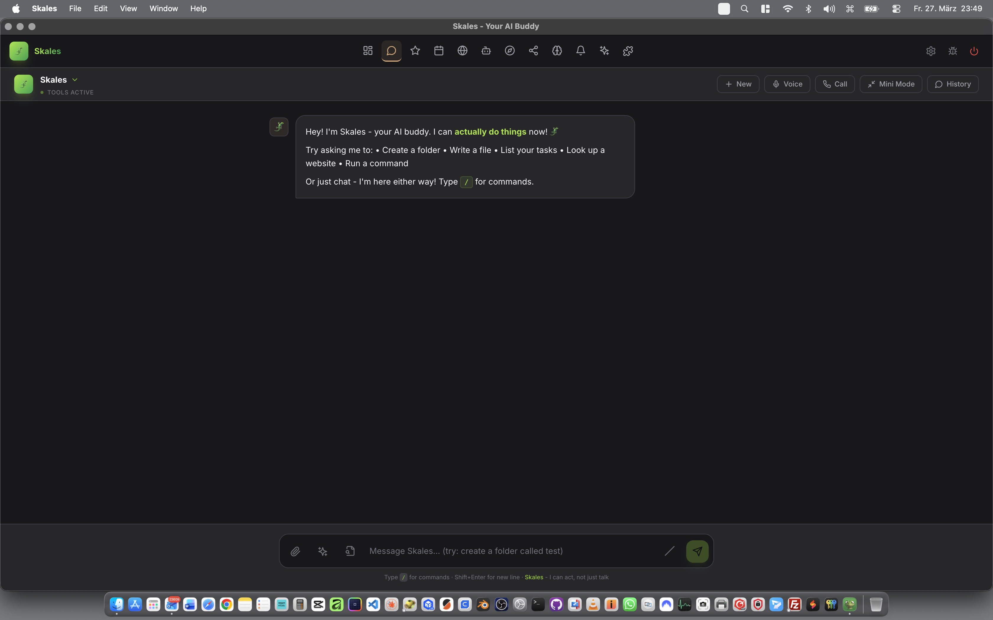 Skales AI桌面助手界面