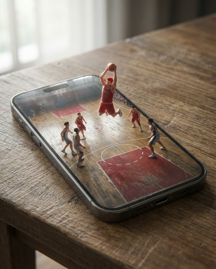 Awesome GPT4o/GPT-4o Image Prompts-用手机屏幕把运动世界装进口袋