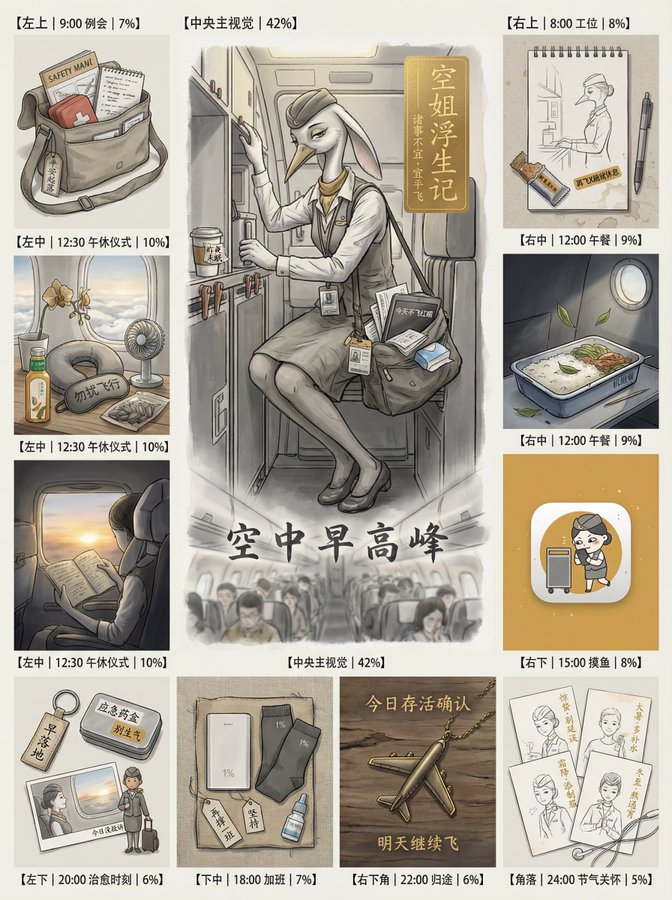 Awesome GPT4o/GPT-4o Image Prompts-空姐浮生记