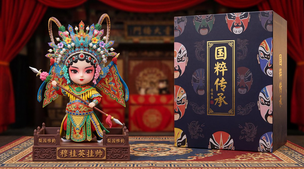 Awesome GPT4o/GPT-4o Image Prompts-国粹戏曲定制手办-穆桂英挂帅