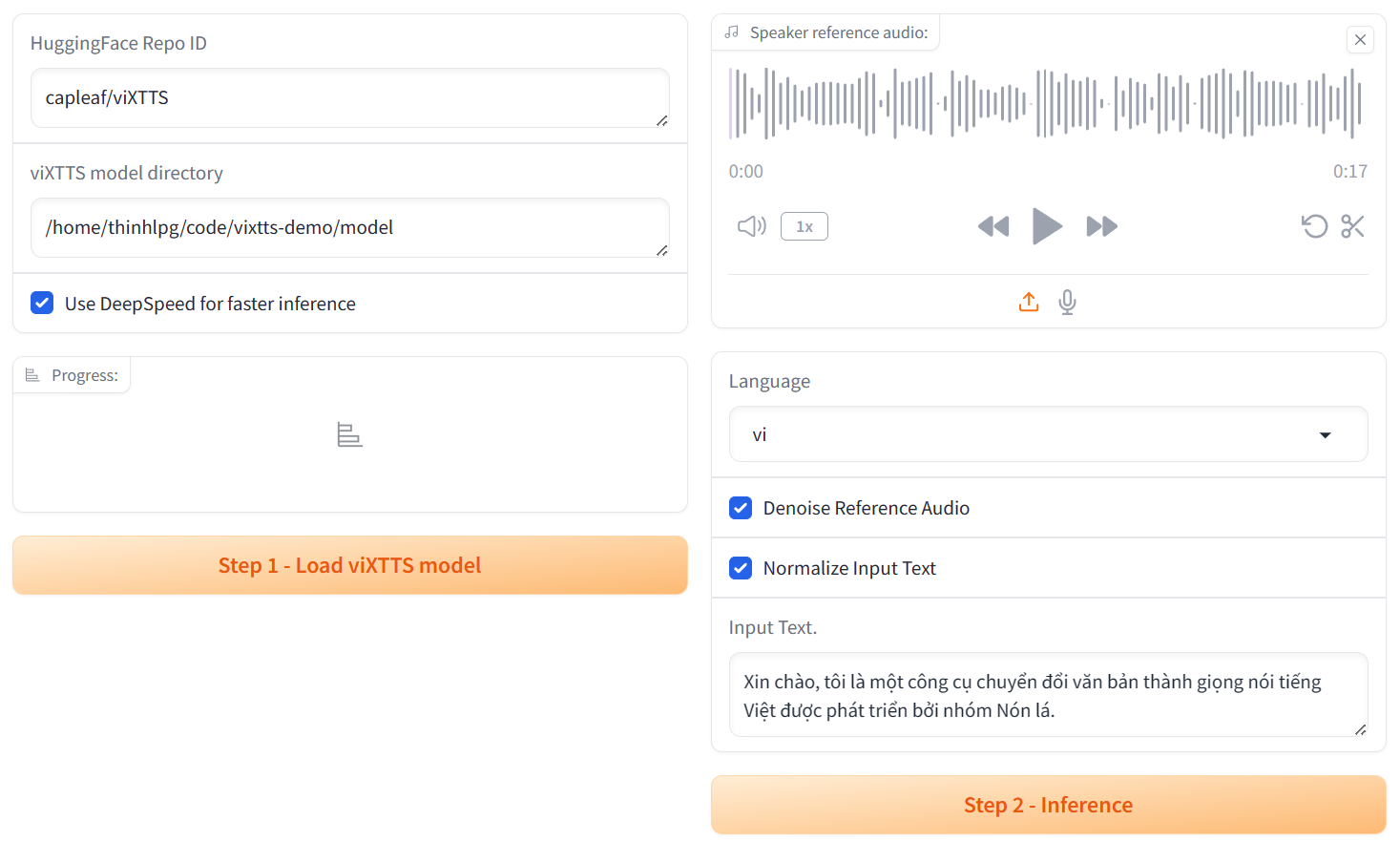 viXTTS Gradio 演示