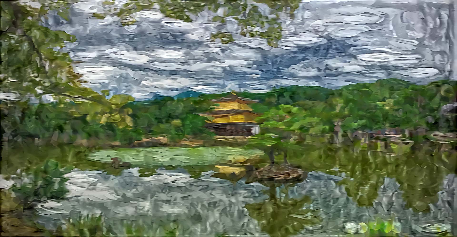 金阁寺颜色保持