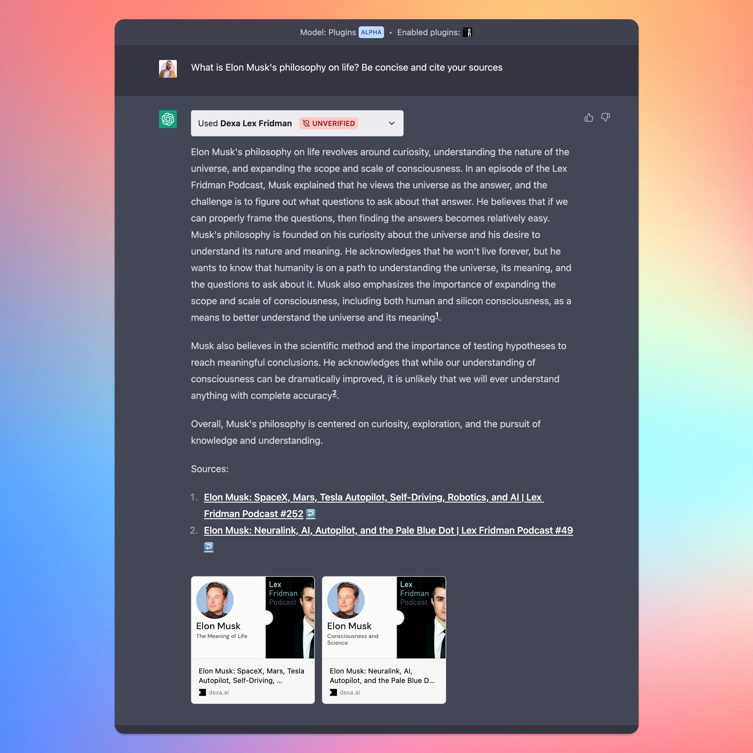 Elon Musk 对生活的哲学是什么？