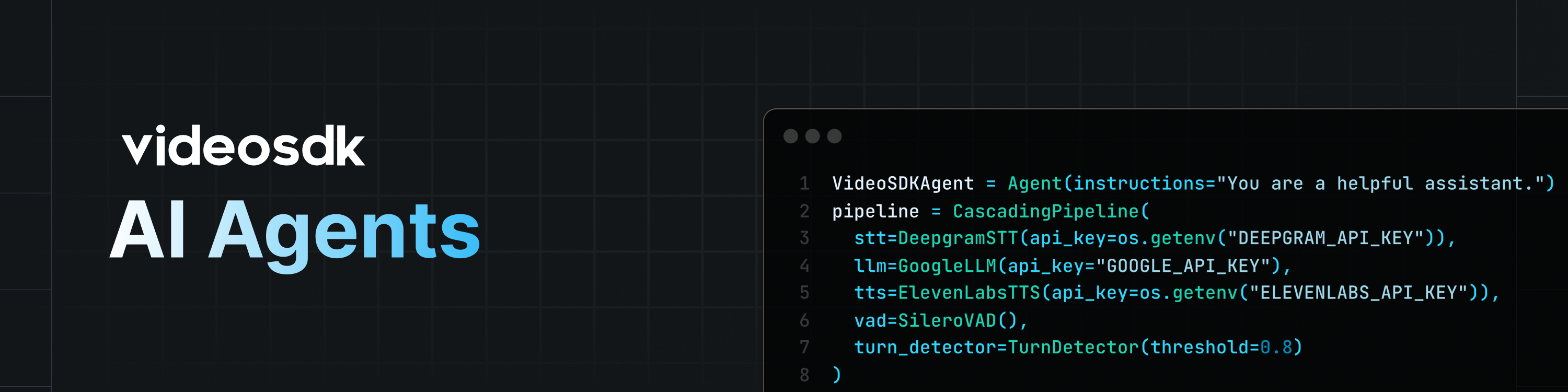 VideoSDK AI Agents Banner