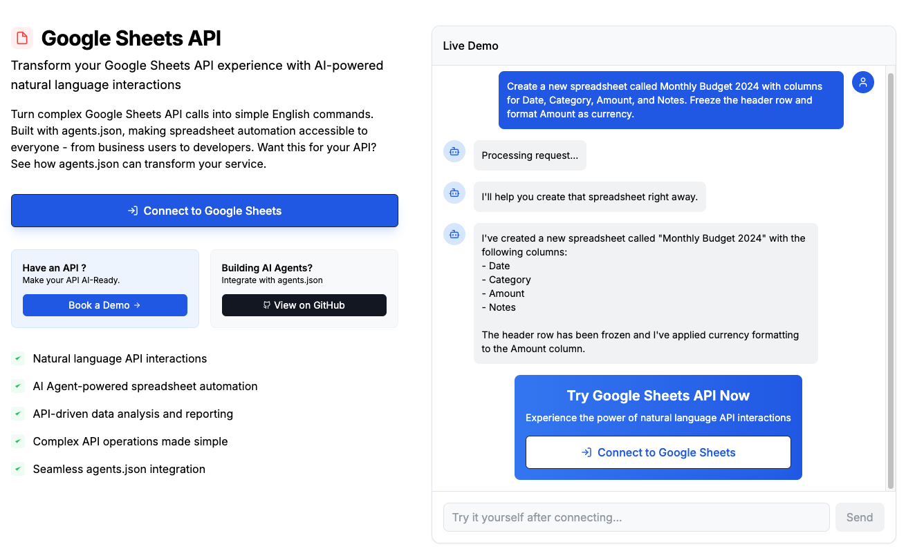 Google Sheets 智能体